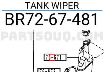 Mazda BR7267481 TANK WIPER