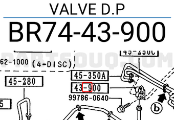 Mazda BR7443900 VALVE D.P