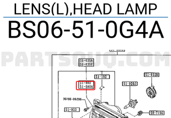 Mazda BS06510G4A LENS(L),HEAD LAMP