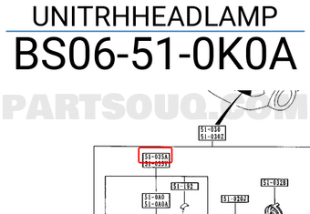 Mazda BS06510K0A UNITRHHEADLAMP
