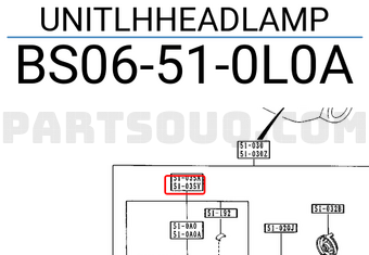 Mazda BS06510L0A UNITLHHEADLAMP