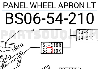 Mazda BS0654210 PANEL,WHEEL APRON LT