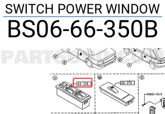 Mazda BS0666350B SWITCH POWER WINDOW
