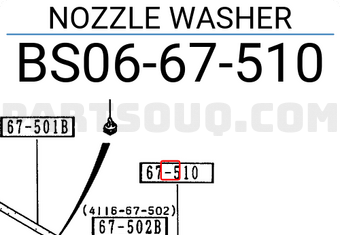Mazda BS0667510 NOZZLE WASHER