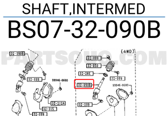 Mazda BS0732090B SHAFT,INTERMED