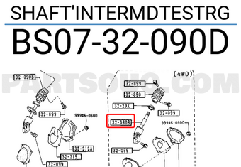Mazda BS0732090D SHAFT INTERMDTESTRG