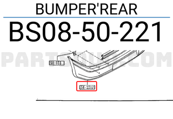 Mazda BS0850221 BUMPER REAR