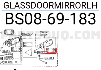 Mazda BS0869183 GLASSDOORMIRRORLH