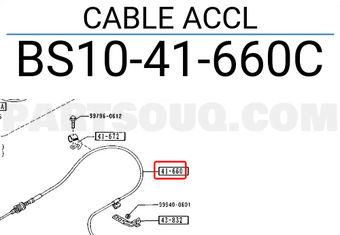 Mazda BS1041660C CABLE ACCL