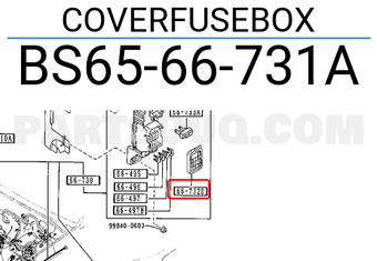 Mazda BS6566731A COVERFUSEBOX