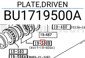 Mazda BU1719500A PLATE,DRIVEN