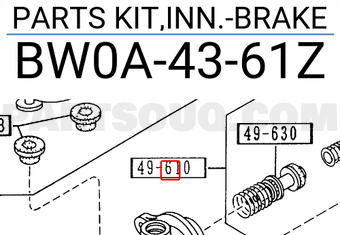 Mazda BW0A4361Z PARTS KIT,INN.-BRAKE