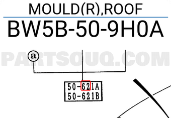 Mazda BW5B509H0A MOULD(R),ROOF
