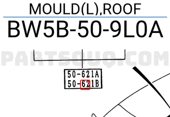 Mazda BW5B509L0A MOULD(L),ROOF
