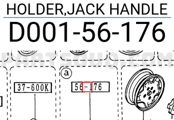 Mazda D00156176 HOLDER,JACK HANDLE