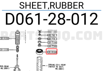 Mazda D06128012 SHEET,RUBBER