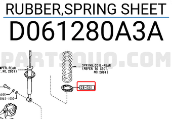 Mazda D061280A3A RUBBER,SPRING SHEET