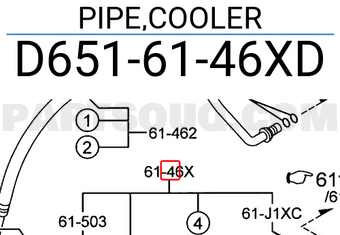 PIPE,COOLER D6516146XD | Mazda Parts | PartSouq