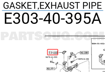 Mazda E30340395A GASKET,EXHAUST PIPE