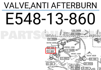 Mazda E54813860 VALVE,ANTI AFTERBURN