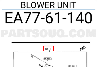 Mazda EA7761140 BLOWER UNIT