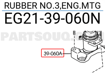 RUBBER,ENG. MTG EG213906Y | Mazda Parts | PartSouq