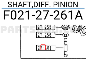 Mazda F02127261A SHAFT,DIFF. PINION