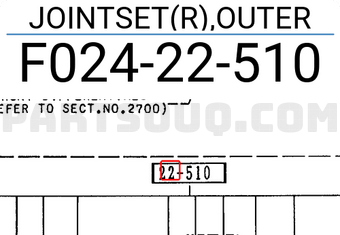 Mazda F02422510 JOINTSET(R),OUTER