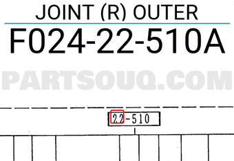 Mazda F02422510A JOINT (R) OUTER