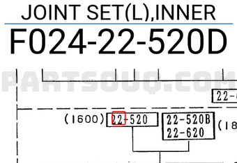 Mazda F02422520D JOINT SET(L),INNER