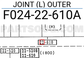 Mazda F02422610A JOINT (L) OUTER
