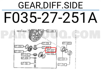 Mazda F03527251A GEAR,DIFF.SIDE
