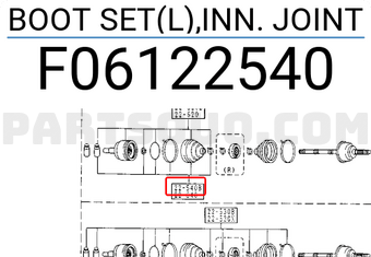 Mazda F06122540 BOOT SET(L),INN. JOINT