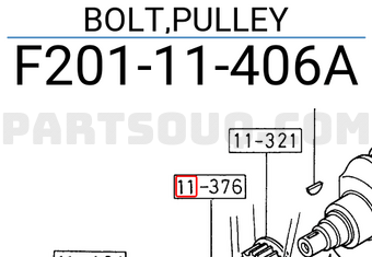 Mazda F20111406A BOLT,PULLEY