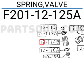 Mazda F20112125A SPRING,VALVE