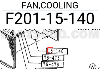 Mazda F20115140 FAN,COOLING