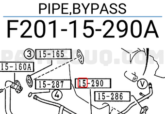 Mazda F20115290A PIPE,BYPASS