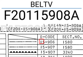 Mazda F20115908A BELTV