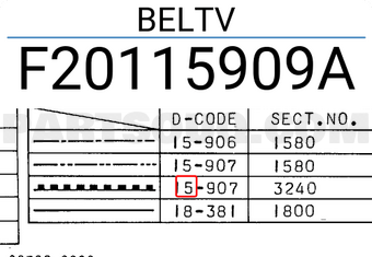 Mazda F20115909A BELTV