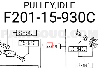 Mazda F20115930C PULLEY,IDLE