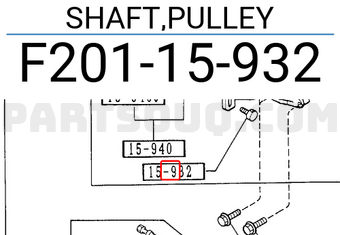 Mazda F20115932 SHAFT,PULLEY