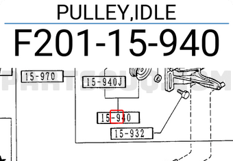 Mazda F20115940 PULLEY,IDLE