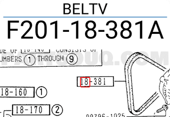Mazda F20118381A BELTV