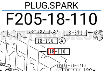 Mazda F20518110 PLUG,SPARK