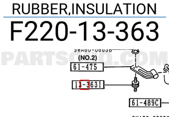 Mazda F22013363 RUBBER,INSULATION