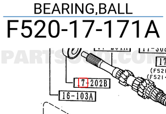 Mazda F52017171A BEARING,BALL