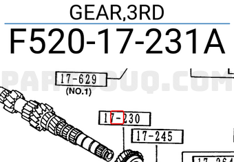 Mazda F52017231A GEAR,3RD