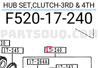 Mazda F52017240 HUB SET,CLUTCH-3RD & 4TH