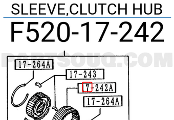 Mazda F52017242 SLEEVE,CLUTCH HUB