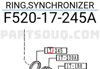 Mazda F52017245A RING,SYNCHRONIZER